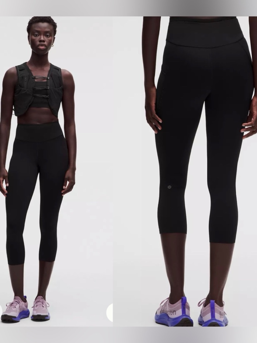 lululemon athletica Fast and Free 25’ inseam Black High-Rise Leggings size 6